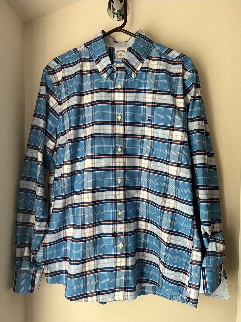 Brooks Brothers Blue Plaid Button-Down Shirt